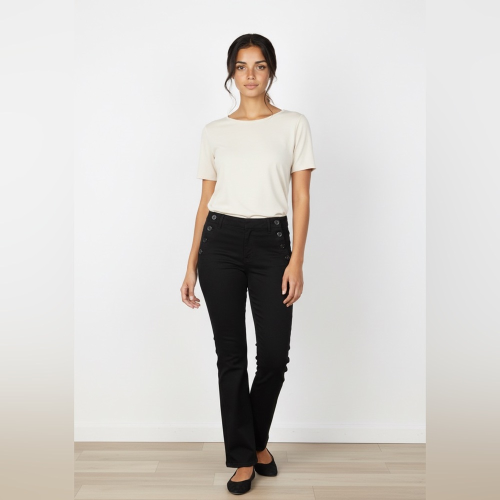 LOFT Dark Black (Julie) Pants . Size: 6